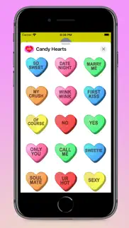 candy hearts fun stickers iphone screenshot 4