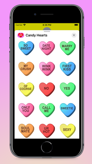 Candy Hearts Fun Stickers screenshot 4