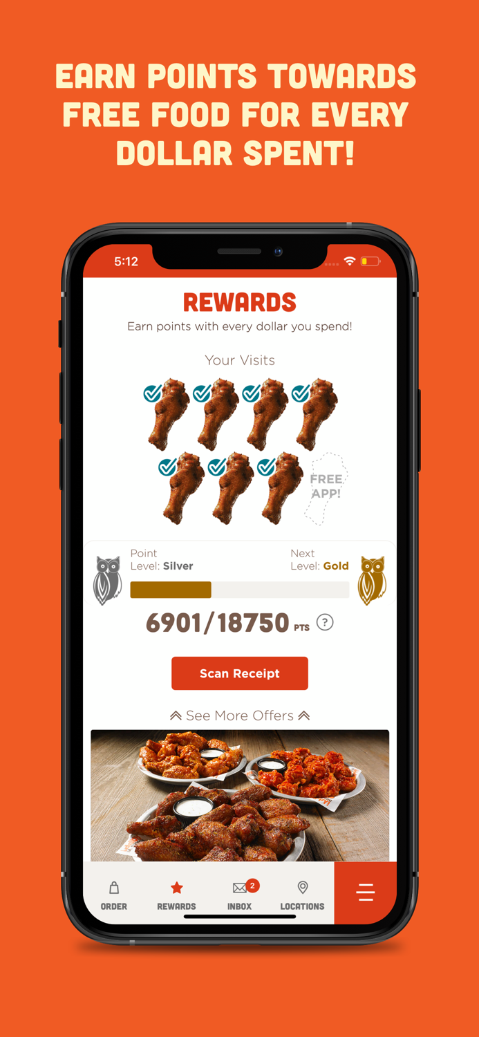 Hooters - Ordering and Rewards