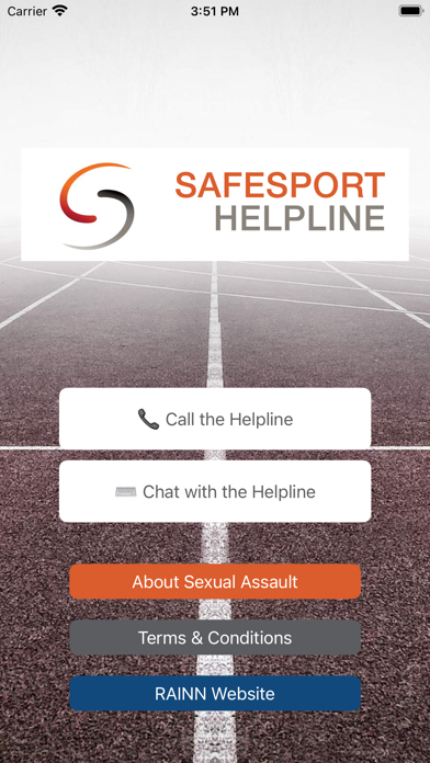 SafeSport Helpline Screenshot