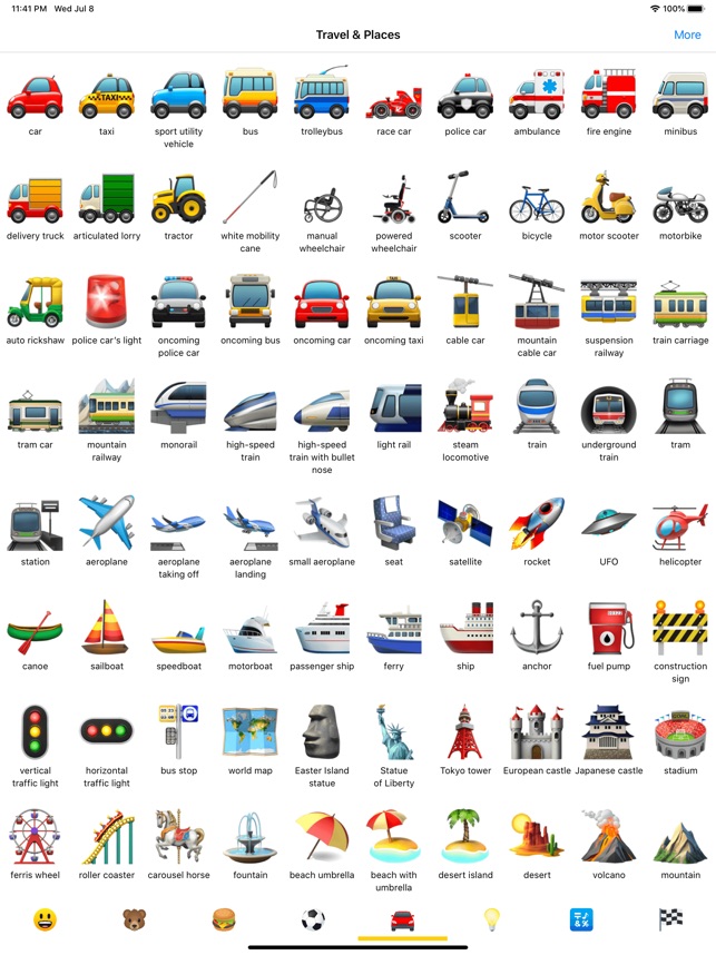 Travel and Places Emoji Meanings