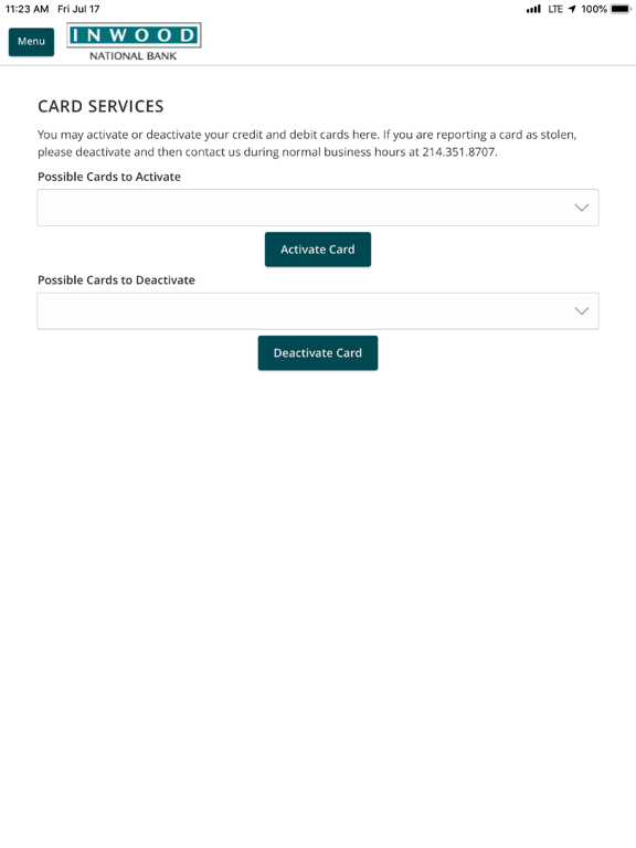 Inwood Bank Mobile Banking iPad screenshot 5 - Finance app