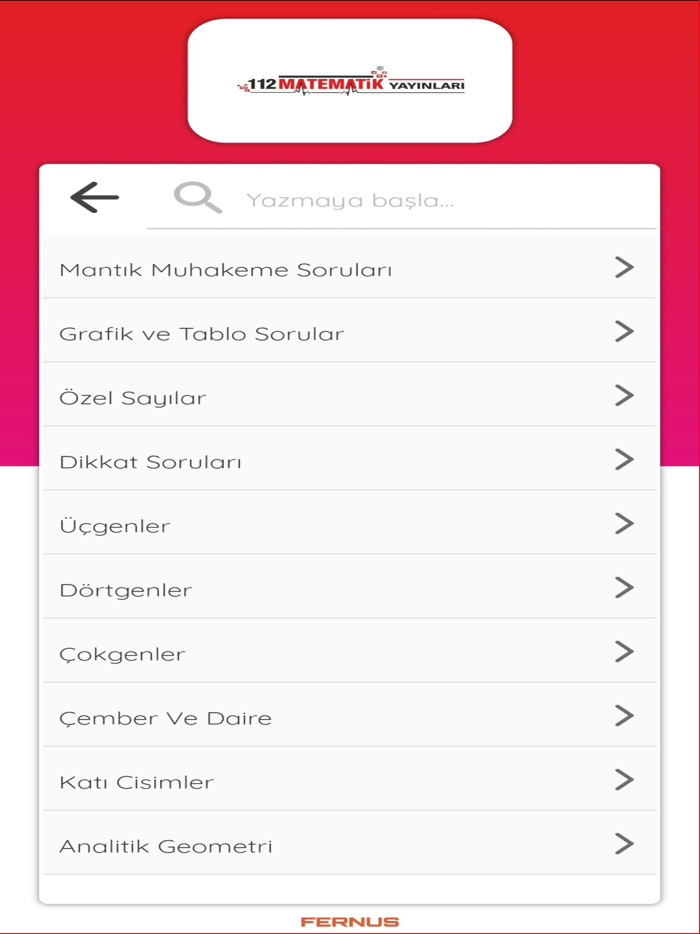 112 Matematik Yayınları