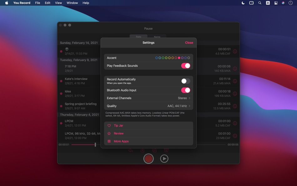 #7. You Record Pro (macOS) By: Eval'das Sichyunas