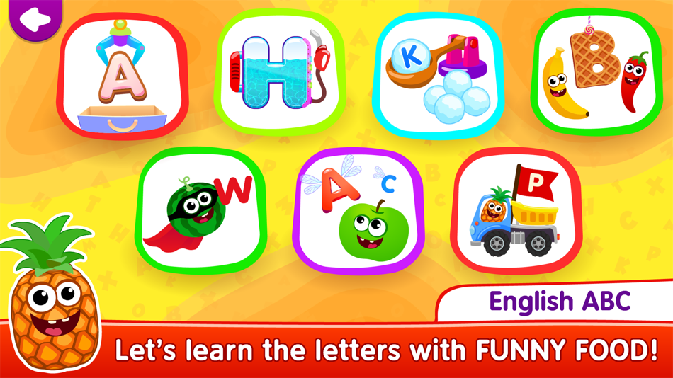 #1. ABC Learning games for kid (iOS) 由: Funny Food: Kids Learning Games