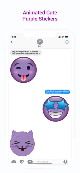 Game screenshot Animated Cute Purple Sticker mod apk