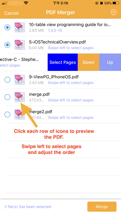 Screenshot #1 pour PDF Merge & PDF Splitter +