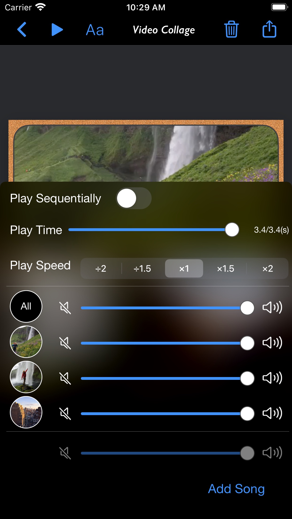 Screenshot do app Video Collage - Stitch Videos