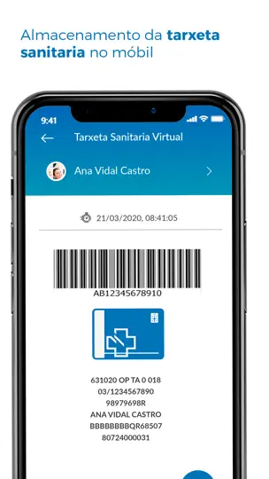 Captura de pantalla de Sergas Móbil en iPhone 2