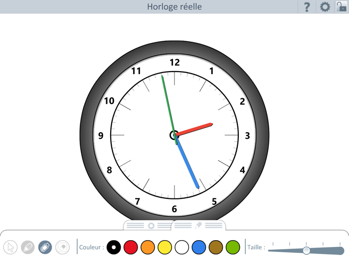 École  Horloge réelle