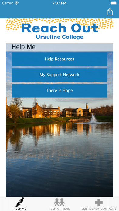 Ursuline College Reach Out Screenshot