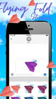 flying fold stickers iphone screenshot 2