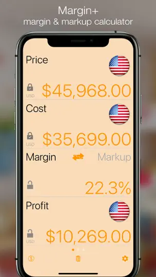 Screenshot von Margin+ (Margin Calculator) auf dem iPhone 1