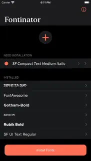 fontinator iphone screenshot 1