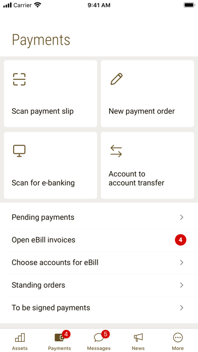 Mobile Banking Bank Zimmerberg Screenshot