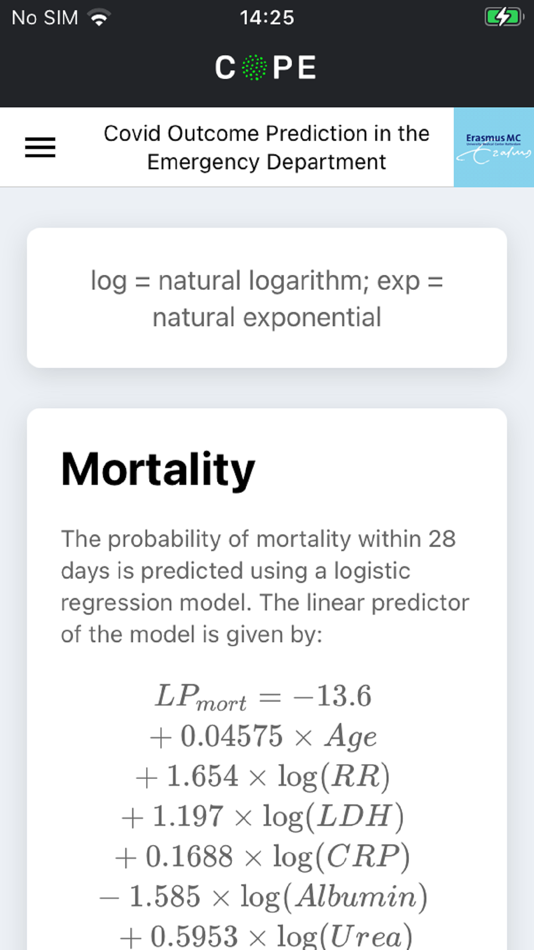 #2. COPE Decision Support (iOS) By: Erasmus MC