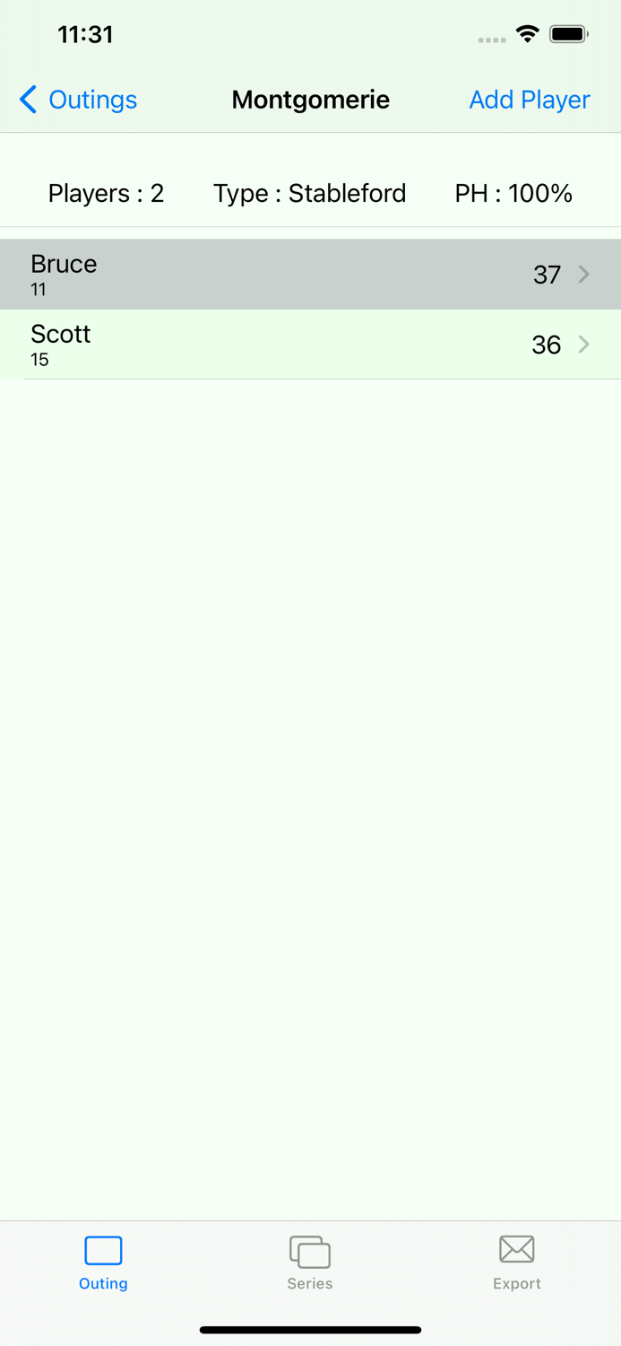 Golf Outing and Series Scorer