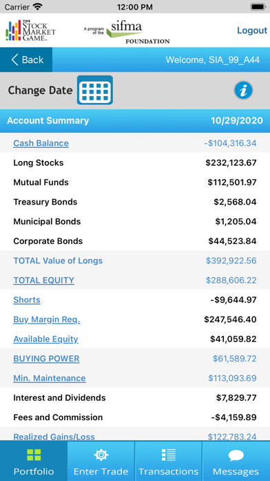 Stock Market Game