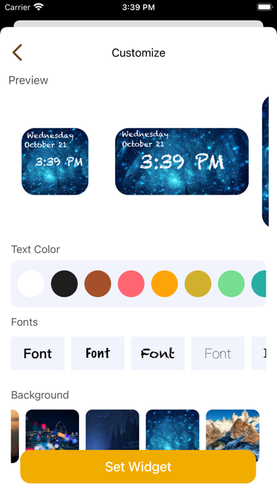 Color Theme Widget:Widgets Go Screenshot