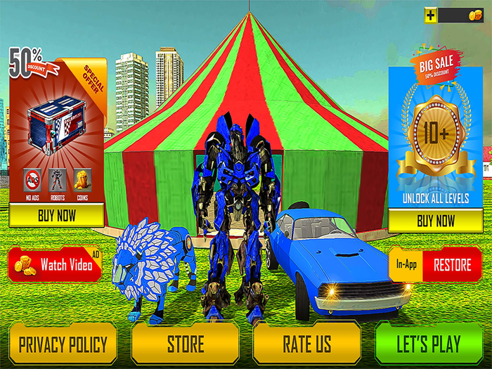 Lion Robot Transform Attack