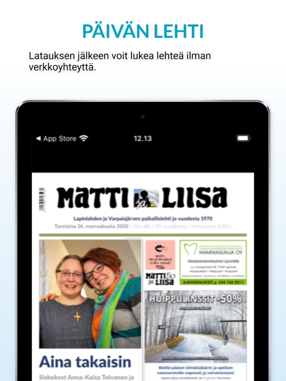 Screenshot #6 pour Matti ja Liisa, päivän lehti