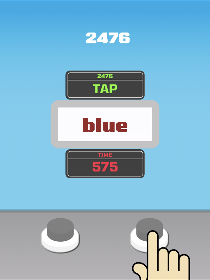 Tap Off - Reverse Stroop Test