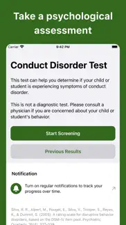 conduct disorder test iphone screenshot 2