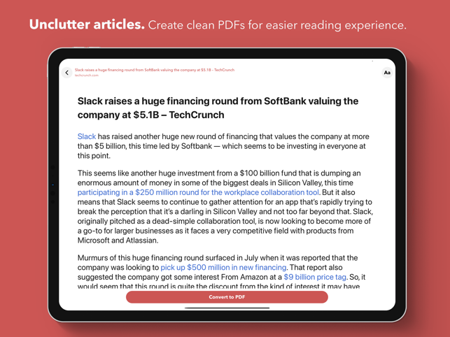 Web to PDF Converter & Reader Screenshot