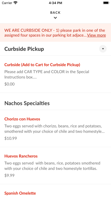 Nacho's Restaurant Pueblo Screenshot
