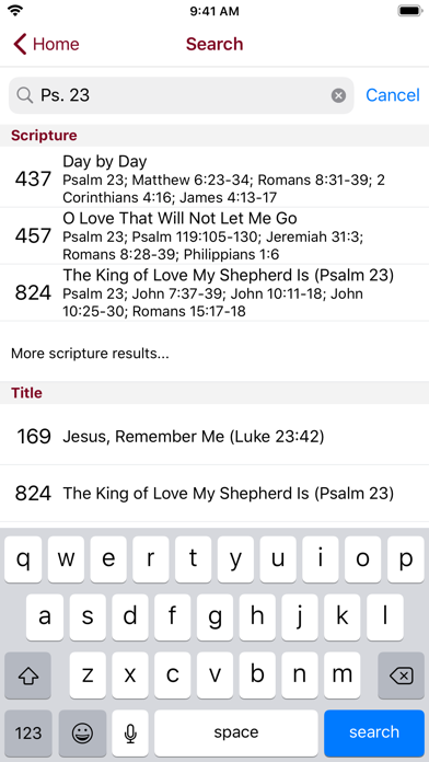 Lift Up Your Hearts Hymnal Screenshot