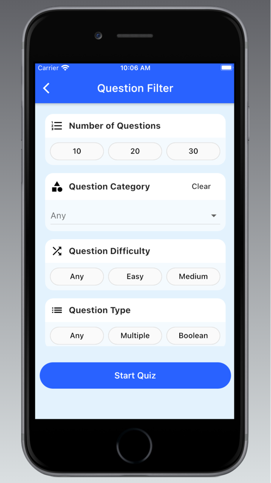 #5. Trivia Quiz General Questions (iOS) By: Gullolakhon Anvarjonova