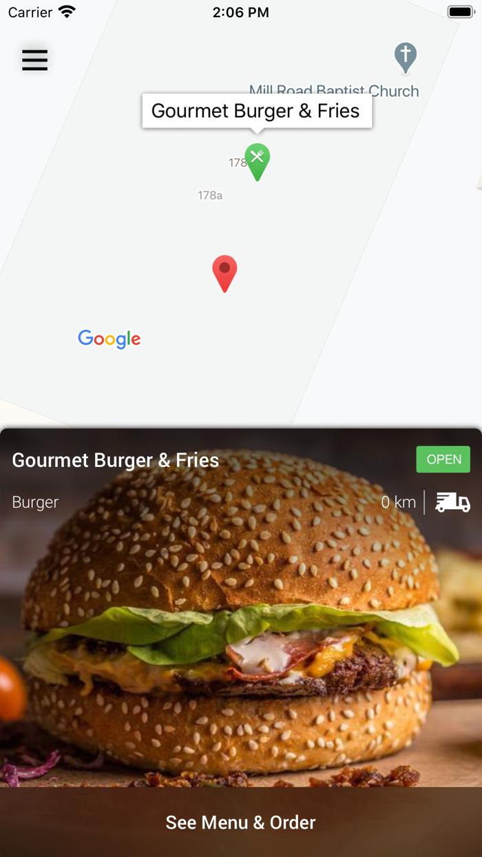 Gourmet Burger and Fries