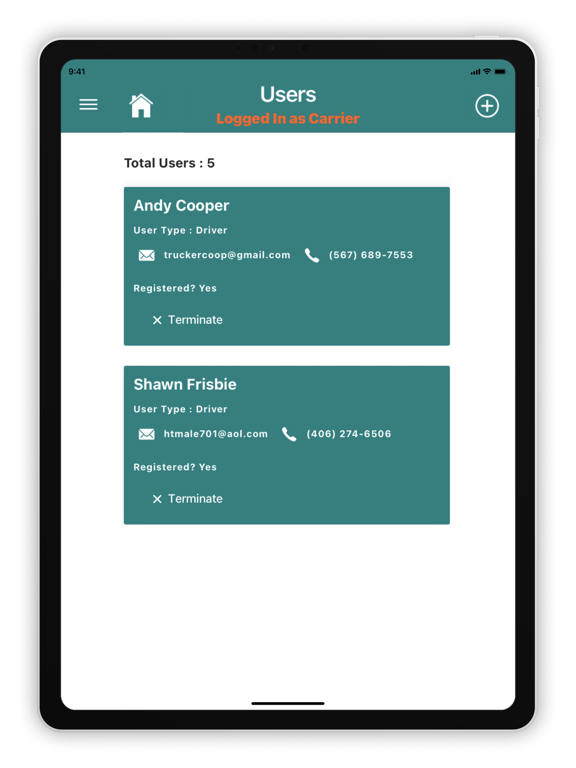 LYNKS TMS iPad screenshot 4 - Business app