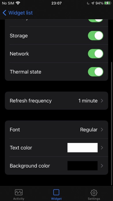 Data Activity Widget screenshot 3