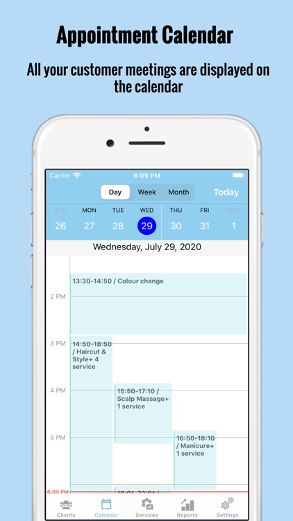 Clients appointment scheduling