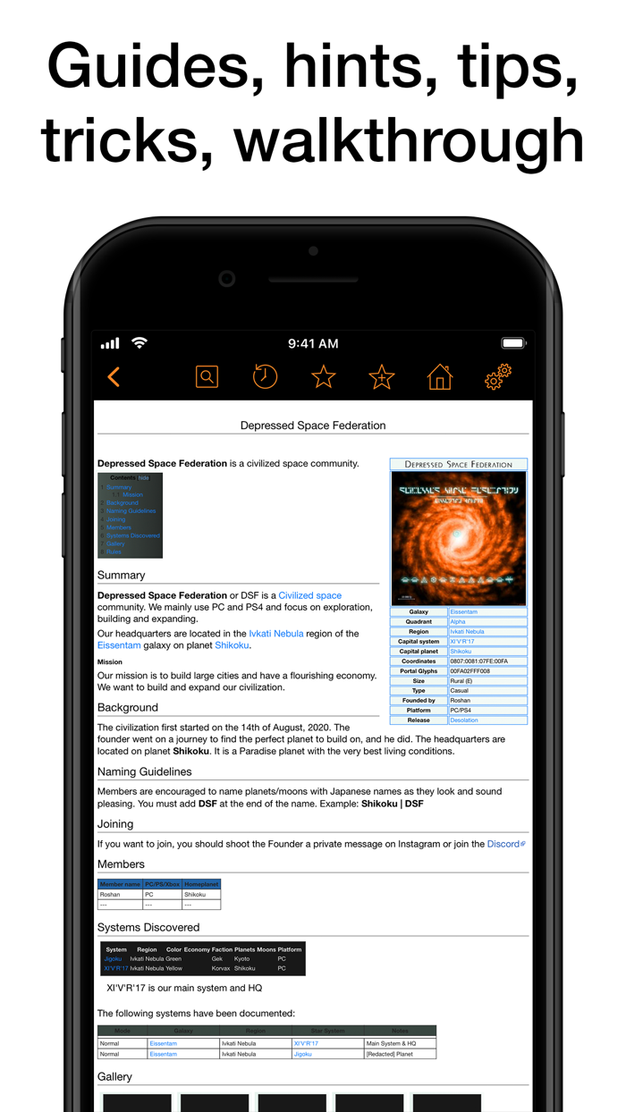 Pocket Wiki for No Mans Sky