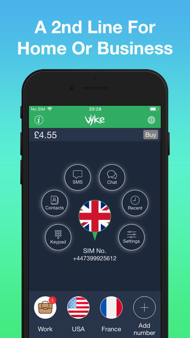 Vyke: Second Phone Number Screenshot