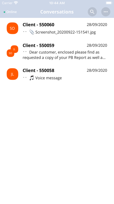 Mercantil Suiza Contact Screenshot