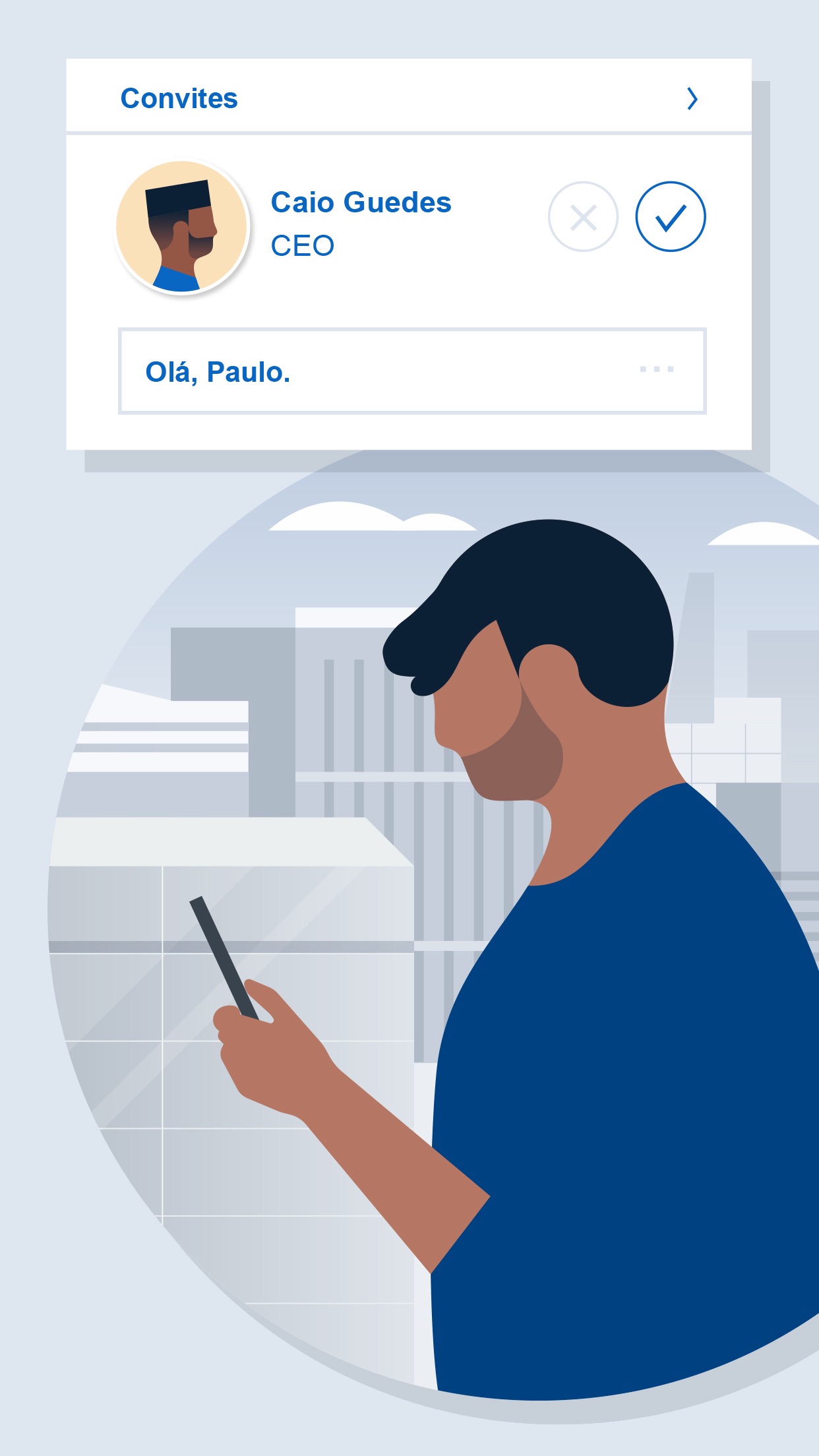 Screenshot do app LinkedIn