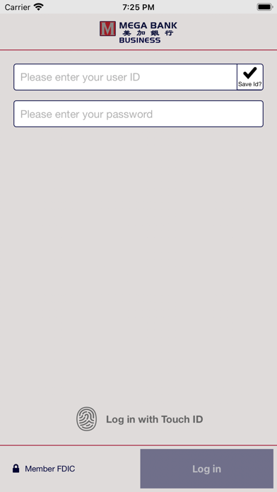 Mega Bank Mobile Business Screenshot