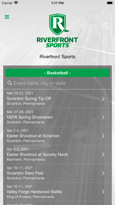 Riverfront Sports Scranton Screenshot