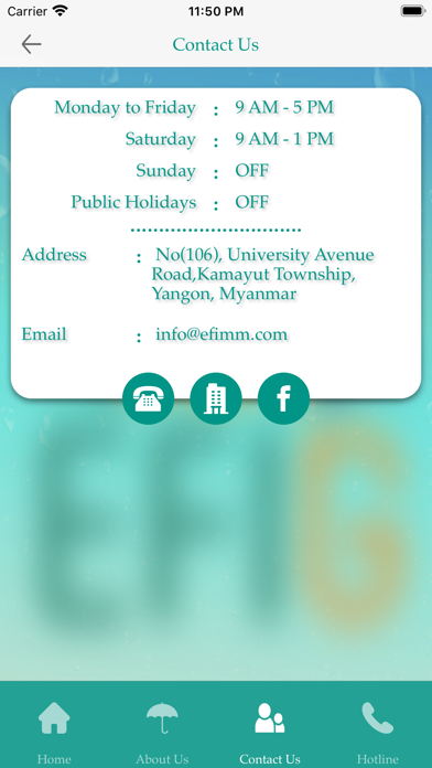 EFI General Insurance Screenshot
