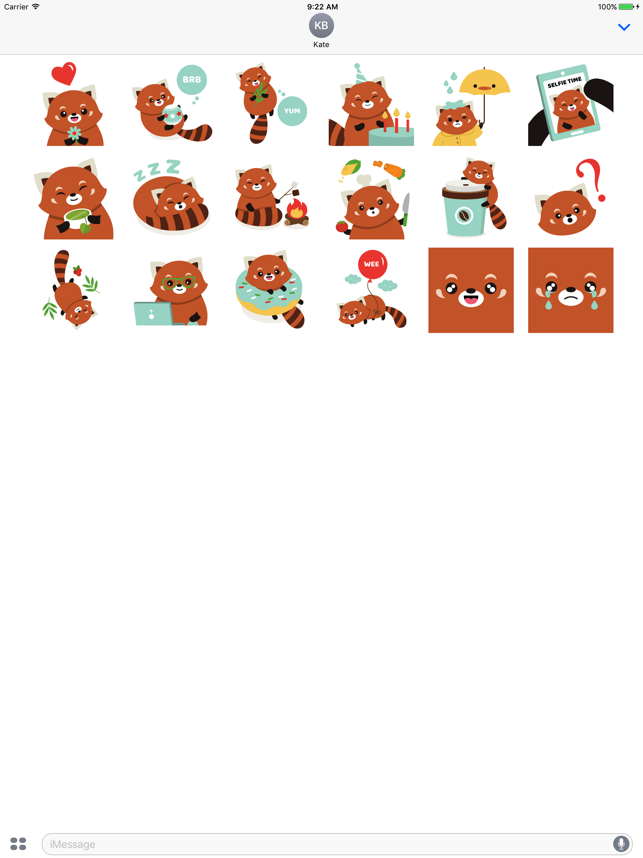 ‎Red Panda Sticker Fun Screenshot