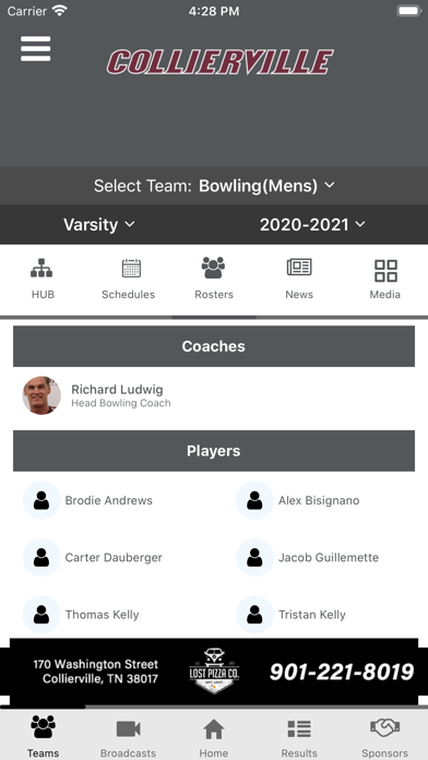 Collierville Dragons Athletics Screenshot