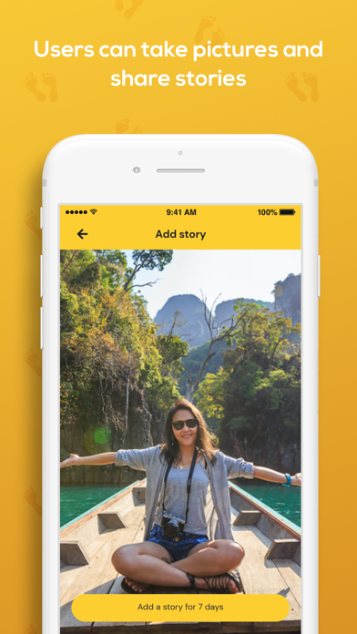 LiveMySteps Social Travel Map Screenshot