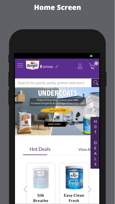 Berger Paints Shopping Screenshot