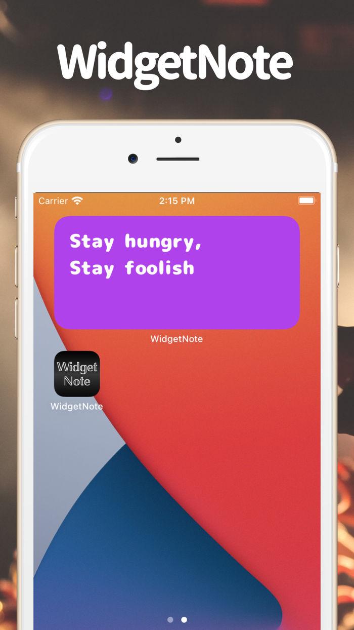 Notes Widget WidgetNote