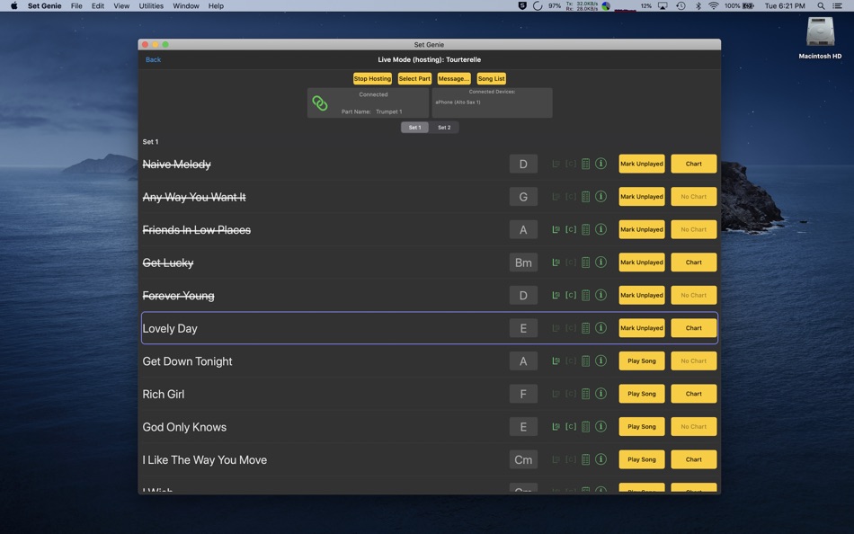 #1. Set Genie - Setlist Helper (macOS) By: Andrew Moroz