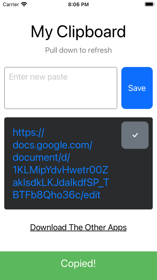 #1. My Clipboard - Cloud Synced (iOS) 由: Reed Colloton