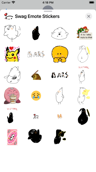 Swag Emote Stickers Screenshot 1 - AppWisp.com Swag Emote Stickers Screenshot 1 - AppWisp.com